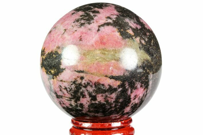 Unique, Polished Rhodonite Sphere - Madagascar #78782